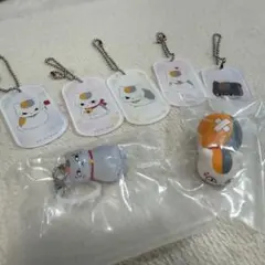 ニャンコ先生 すってんころりんフィギュア アクリルドッグタグ めじるしマスコット