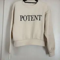 ロゴ入りトレーナー　ベージュ　M