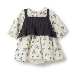 petitmain 花柄ワンピースビスチェセット