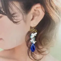 14kgf＊天然石のピアスd78シンデレラアクアマリン ラピスラズリ - メルカリ