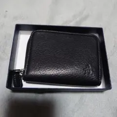 値下げ　ブラックレザーコインケース