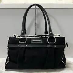 【Samantha Vega】ボア ハンドバッグ 黒