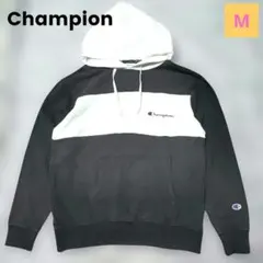 最終値⛔Champion 切り替えスウェードパーカー フーディ　M