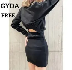 GYDA ジェイダ BACK OPENスウェットワンピース 黒 ブラック F