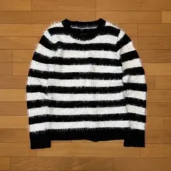 Archive opium grunge goth ボーダー ニット 白黒