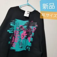 新品 ベティー スウェット BETTY トレーナー US古着 黒 4L 刺繍