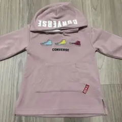 CONVERSE フード付きトレーナー ピンク　パーカーワンピース　子供服