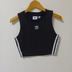 adidas Originals クロップド タンクトップ ブラックのサムネイル