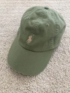 美品　ラルフローレン　キャップ　カーキ