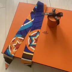 超美品HERMES ツイリーHERMES シルクツイリー虎,アニマ - メルカリ