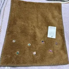 キディベア　刺繍デザイン ブラウン フェイスタオルのサムネイル