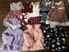 80サイズ　女の子　子供服　秋冬服　11着　ベビー服　まとめ売り