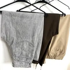 【まとめ売り】GU バレルレッグデニム チノスラックス ユニクロ タックワイド