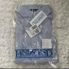 未使用品　ランズエンド　Lシャツ　ボタンダウン　ブルー系 長袖　ワイシャツ
