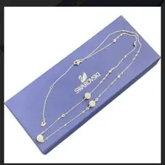 スワロフスキー　ボール　ロング　ネックレス