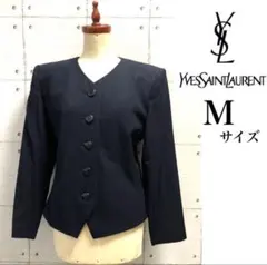 サンローラン　ノーカラージャケット　ブラック サンローラン ノーカラージャケット ブラック サンローラン ノーカラー