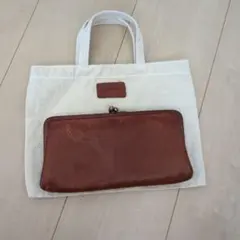 gentenのトートバッグとレザーがま口長財布のセット