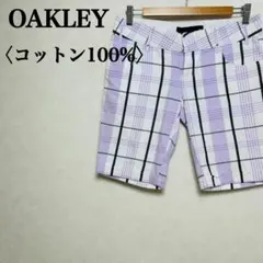 OAKLEY オークリー チェック柄 コットンショートパンツ ゴルフウェア