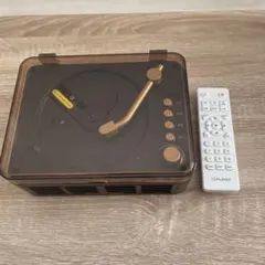 レトロ多機能CDプレーヤー 卓上置きBluetooth レコード型　おしゃれ