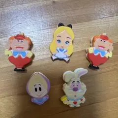 【未使用】不思議の国のアリス　クリップ5個セット