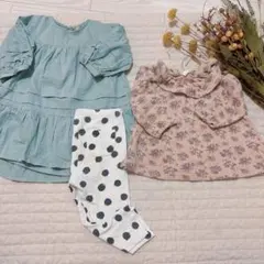 ベビー服　サイズ80 3点セットワンピース チュニック　レギンス