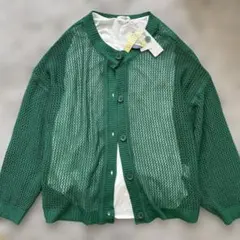 【タグ付き】BACK NUMBER 透かし編みニットカーディガンセット