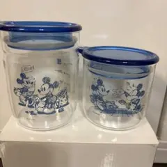 iwaki ミッキーマウス ガラスキャニスター 2個セットのサムネイル