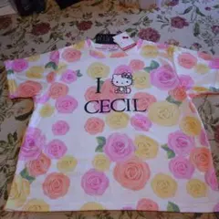 ハローキティ 花柄 Tシャツ I ♥ CECIL McBEEコラボTシャツ新品