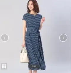 アンタイトル【洗える】ジオメ柄マーメイドワンピース