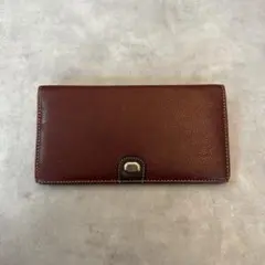 Dunhill メタルロゴ　二つ折り長財布　札入れ 小銭入れ カード入れ　茶