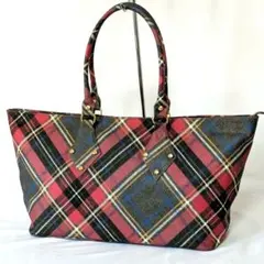 ✨極美品✨ ヴィヴィアンウエストウッド トートバッグ タータンチェック オーブ