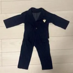ネイビーストライプスーツ風セットアップ　100cm