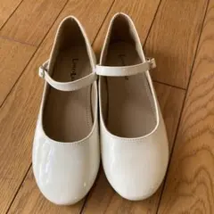 オフホワイト フラットシューズ 33サイズ　フォーマル　発表会