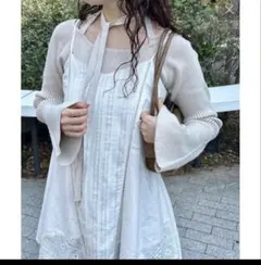 kastane カスタネ ボウタイ配色リブニット