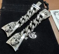 A&G エーアンドジー レザーブレスレット シルバー クロスモチーフ 59816-2.jpg