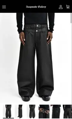 Waxed Stacked Pants Asapmode M 試着のみ - メルカリ
