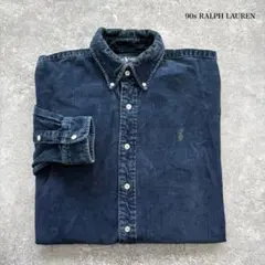 【RALPH LAUREN】 90s ラルフローレン コーデュロイ 長袖シャツ