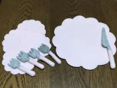 ケーキ皿セット　フェルトままごと　おもちゃ