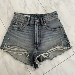 ZARA ダメージ加工 ショートパンツ XS