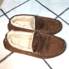 LLサイズ ファーモカシン スエードモカシン スリッポン