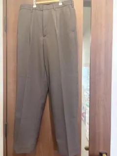 美品）UNIQLO : C／タックワイドテーパードパンツ 男女兼用 ブラウン M