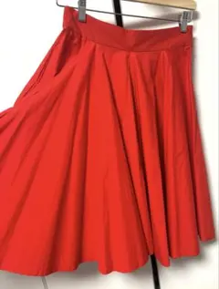 ZARAWOMAN フレアスカート　レッド　XS
