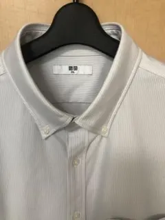 【美品】ユニクロ★ドライイージーケアコンフォートストライプシャツ半袖　XXL