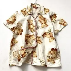 ゆ*う様 【希少美品】ピンクハウス　テディベア100周年記念 総柄 開襟シャツ