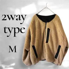 ボアブルゾン フリースジャケット リバーシブル 2way レディース Ｍ