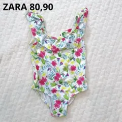 ZARA 80 90 100フラワープリント ワンピース水着