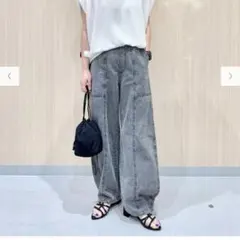 GU コクーンジョガープルオンパンツ グレー　M