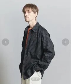 Beauty&youth カラーギンガムチェック レギュラーフォルム シャツXL
