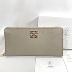 未使用 russet ラシット 長財布 モノグラムプレート ラウンドジップ 箱付のサムネイル