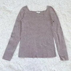 LOWRYS FARM/ニット/セーター/スクエアネック/タイト/M/綿混/